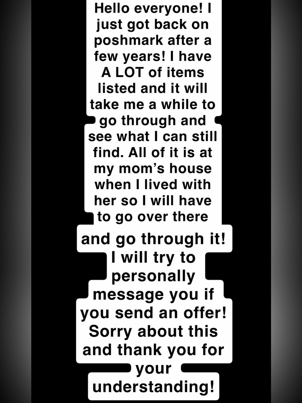 Text Graphic Panel - Black & White